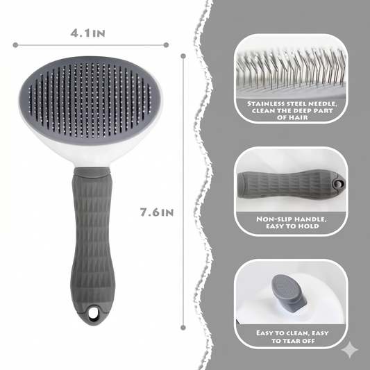 Pet Massage Grooming Brush – Soft Silicone Dog & Cat Deshedding Brush for Bathing, Shedding & Gentle Massage | Aviora