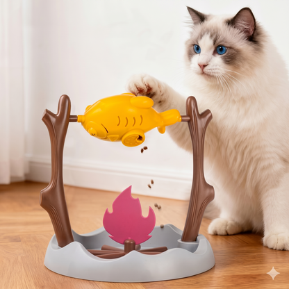 SnackChase™ Interactive Cat Treat Dispenser – Rotating Puzzle Feeder Toy for Indoor Cats | Aviora