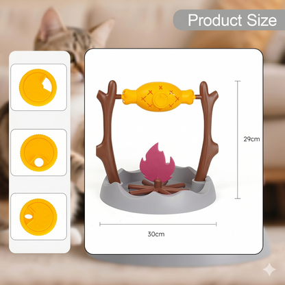 SnackChase™ Interactive Cat Treat Dispenser – Rotating Puzzle Feeder Toy for Indoor Cats | Aviora