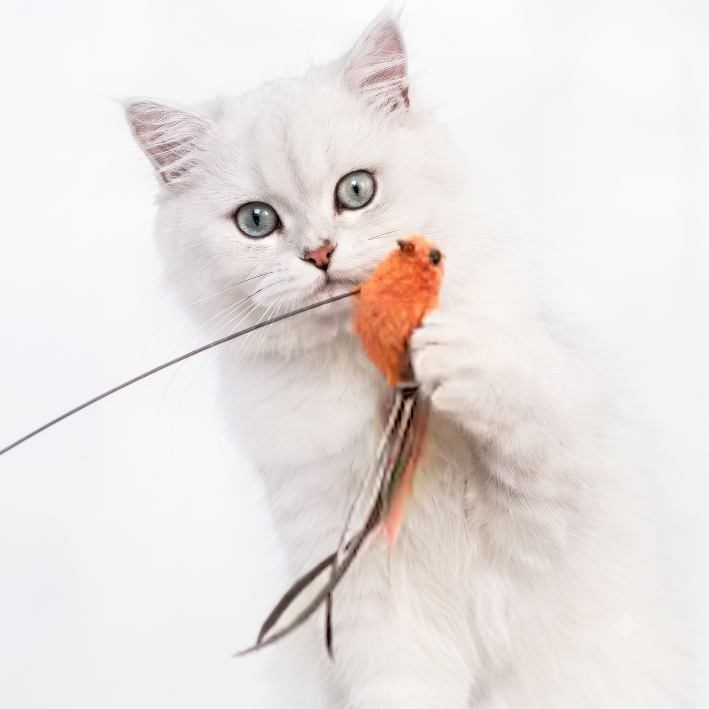 Simulated Bird Cat Toy – Interactive Feather Teaser Wand with Suction Cup & Flexible Steel Wire for Indoor Cats | Aviora